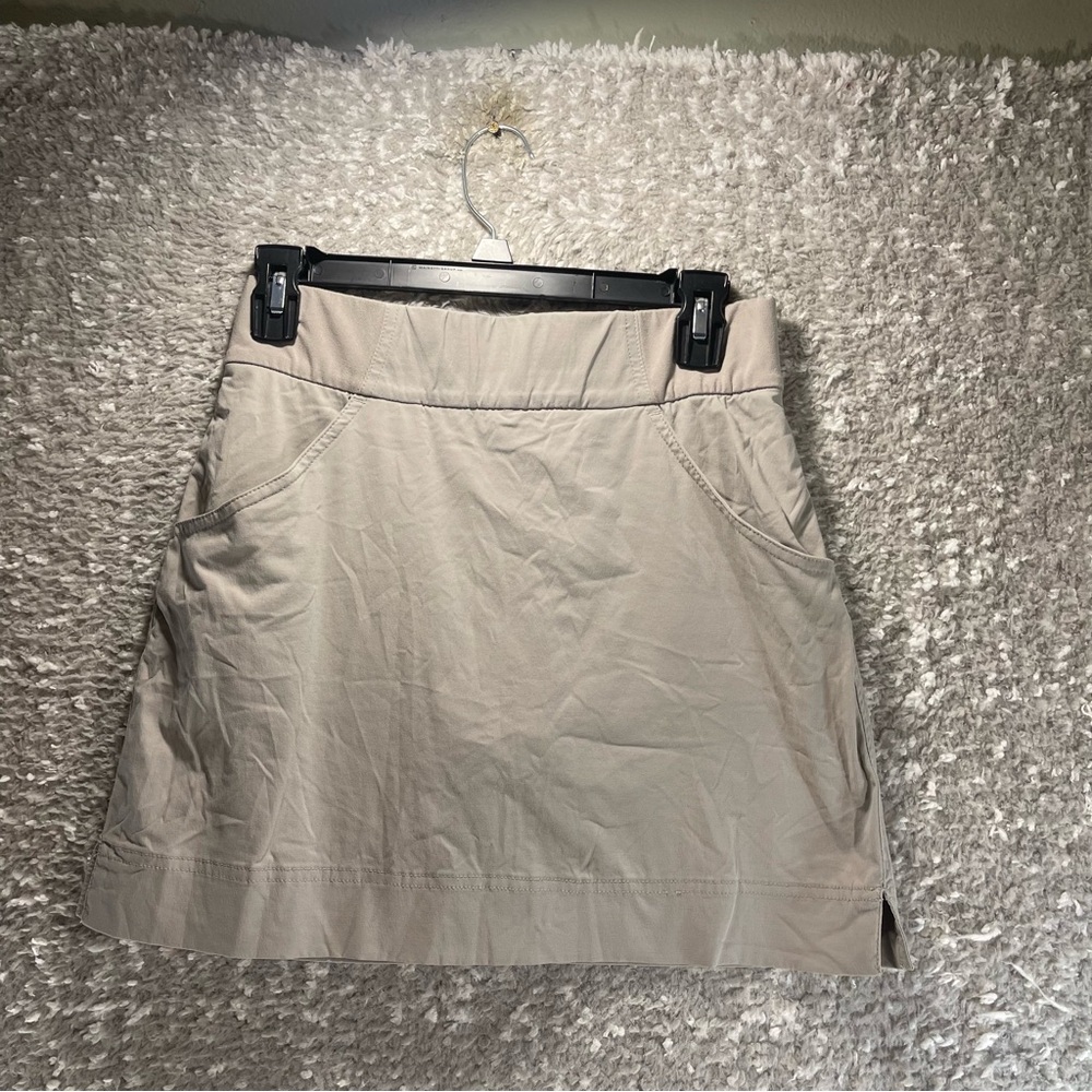 Columbia Pull On Skort Skirt Women's Small Gray Pockets Nylon Performance